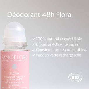 48H Flora - Déodorant Roll-On Bio 2x50 ml