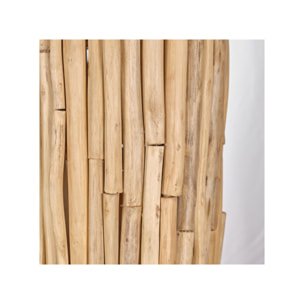 Lampadaire H171 cm morceaux de teck exotique naturel assemblés - TOBY