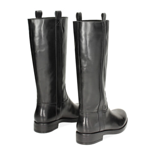 Stivali biker in pelle neri