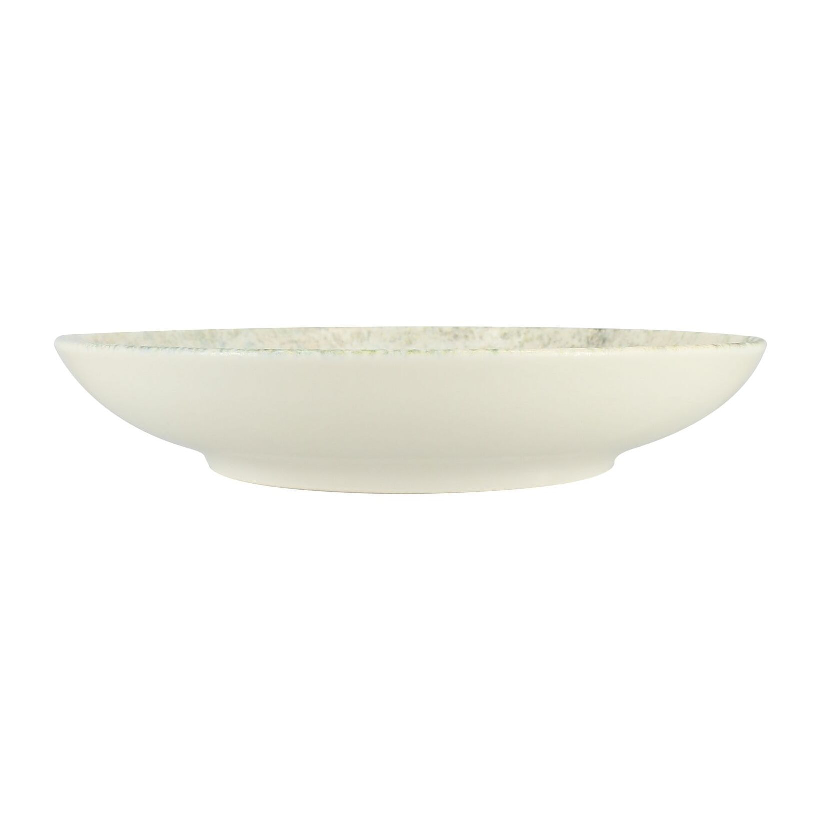 Lot de 6 assiettes creuses en porcelaine verte 21cm NATURA