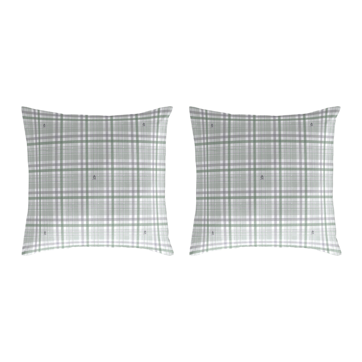 2 Fundas de almohada El Caballo 50x50 cm HERAKLER Verde - 100% algodón -