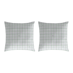 2 Fundas de almohada El Caballo 50x50 cm HERAKLER Verde - 100% algodón -