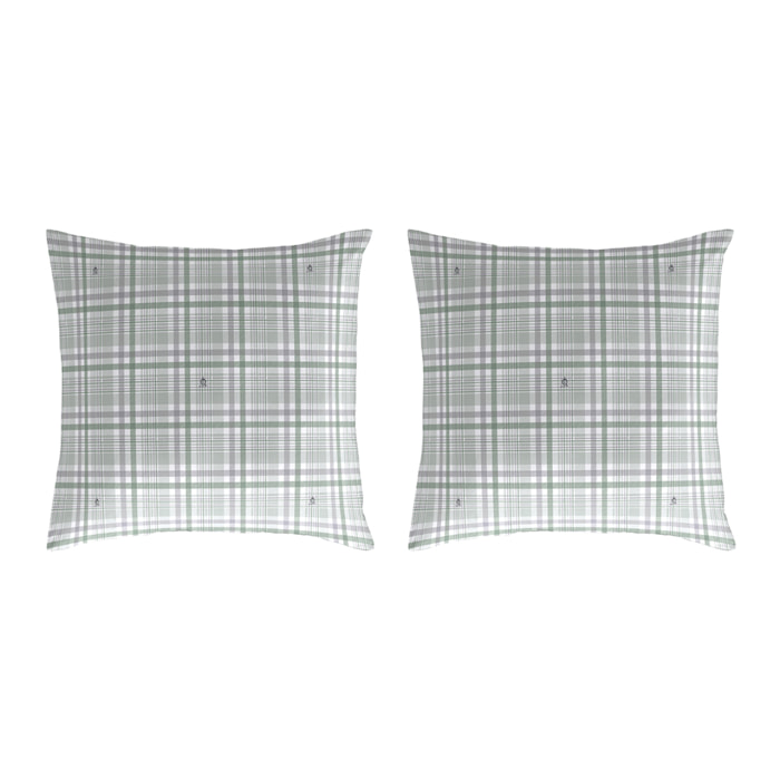 2 Fundas de almohada El Caballo 50x50 cm HERAKLER Verde - 100% algodón -