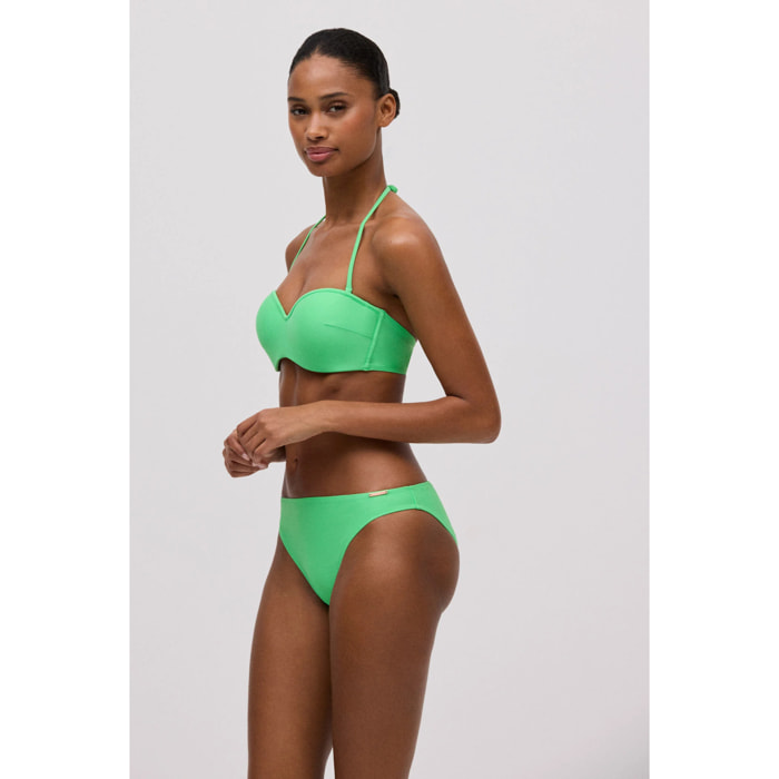 Slip bikini verdi semplici