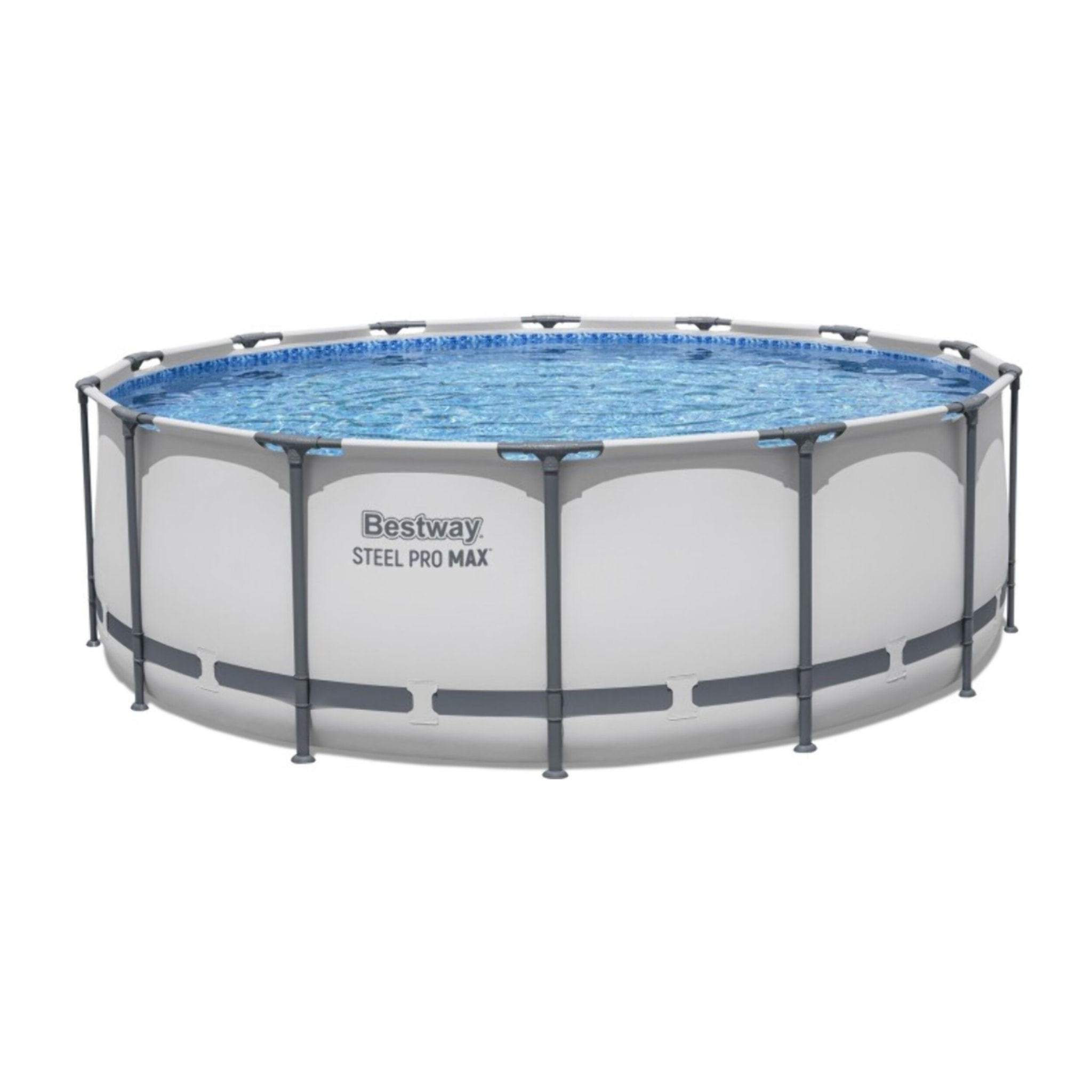 Bestway Piscine hors sol tubulaire ronde Bestway Steel Pro Max 427 x 122 cm gris clair