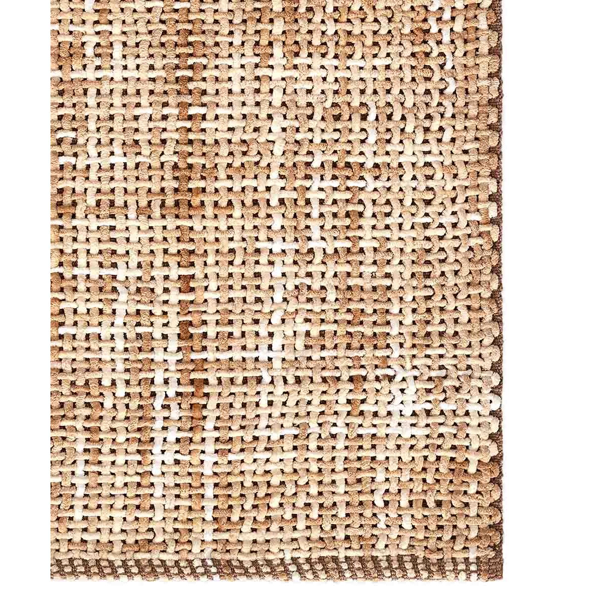 Tris tappeti bagno CRAZY BEIGE in microfibra misto cotone, morbido antiscivolo lavabile in lavatrice, tappetino lavabo sanitari bagno