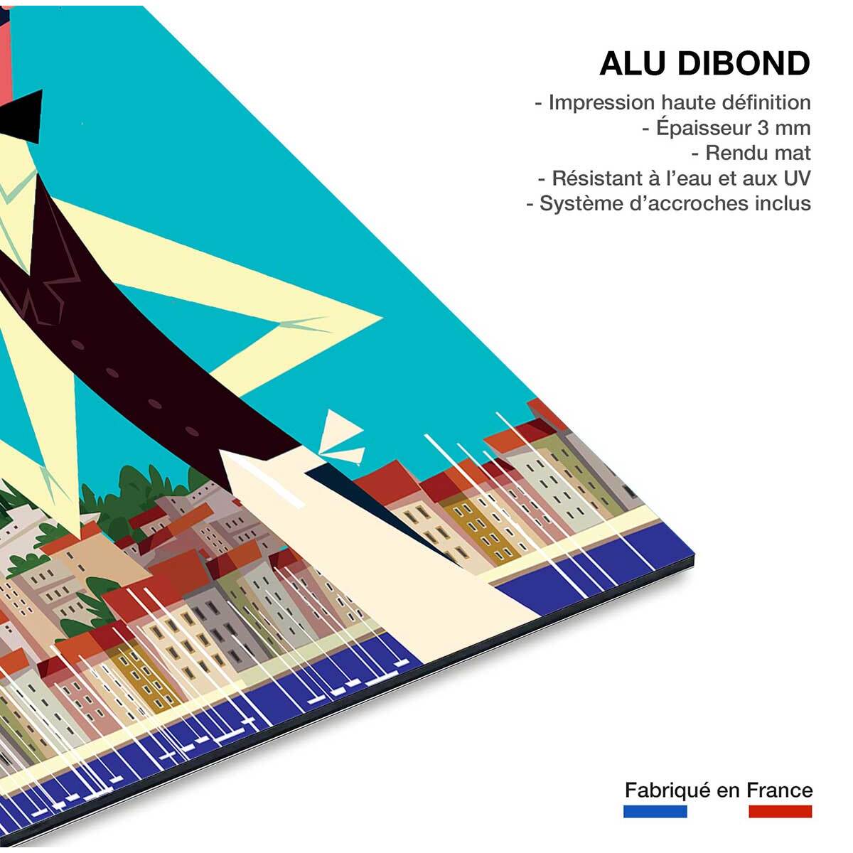 Tableau un pastis sur le vieux port Tableau alu Dibond