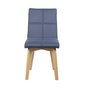 Lot de 2 chaises en tissu et capitonné design scandinave - 4 coloris - MANON