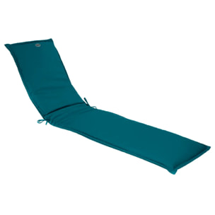 Coussin de transat "Korai" bleu canard 190x60cm en polyester