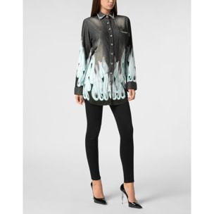 PHILIPP PLEIN Camisa vaquera RACING