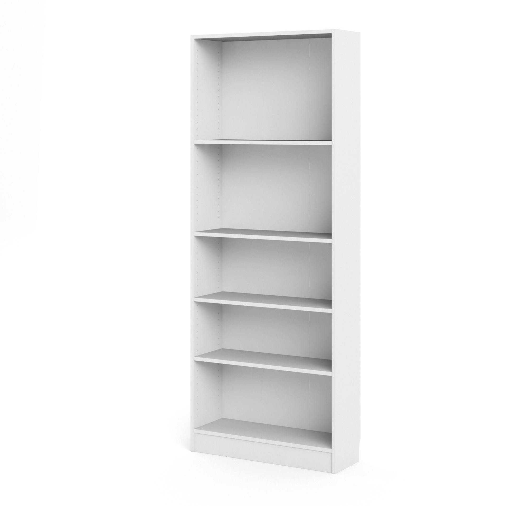 Libreria a cinque vani, colore bianco, cm 79 x 107 x 27