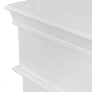Cambridge - Camino a bioetanolo da terra in legno 110x37xH102 cm, colore bianco