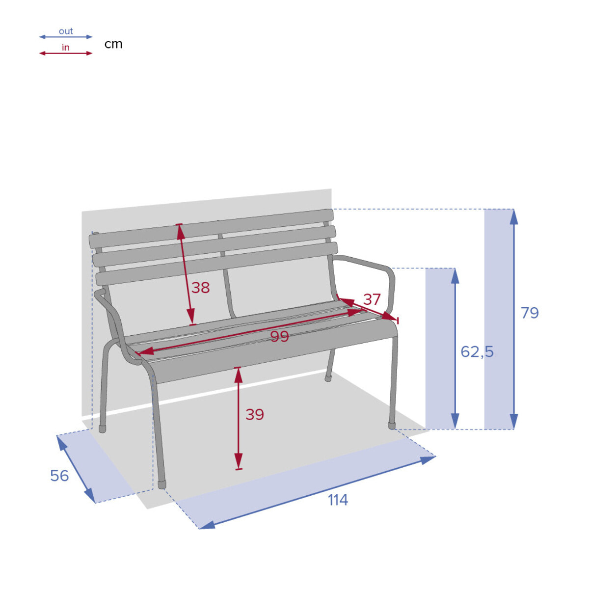 Banc de jardin Greensboro Vert olive