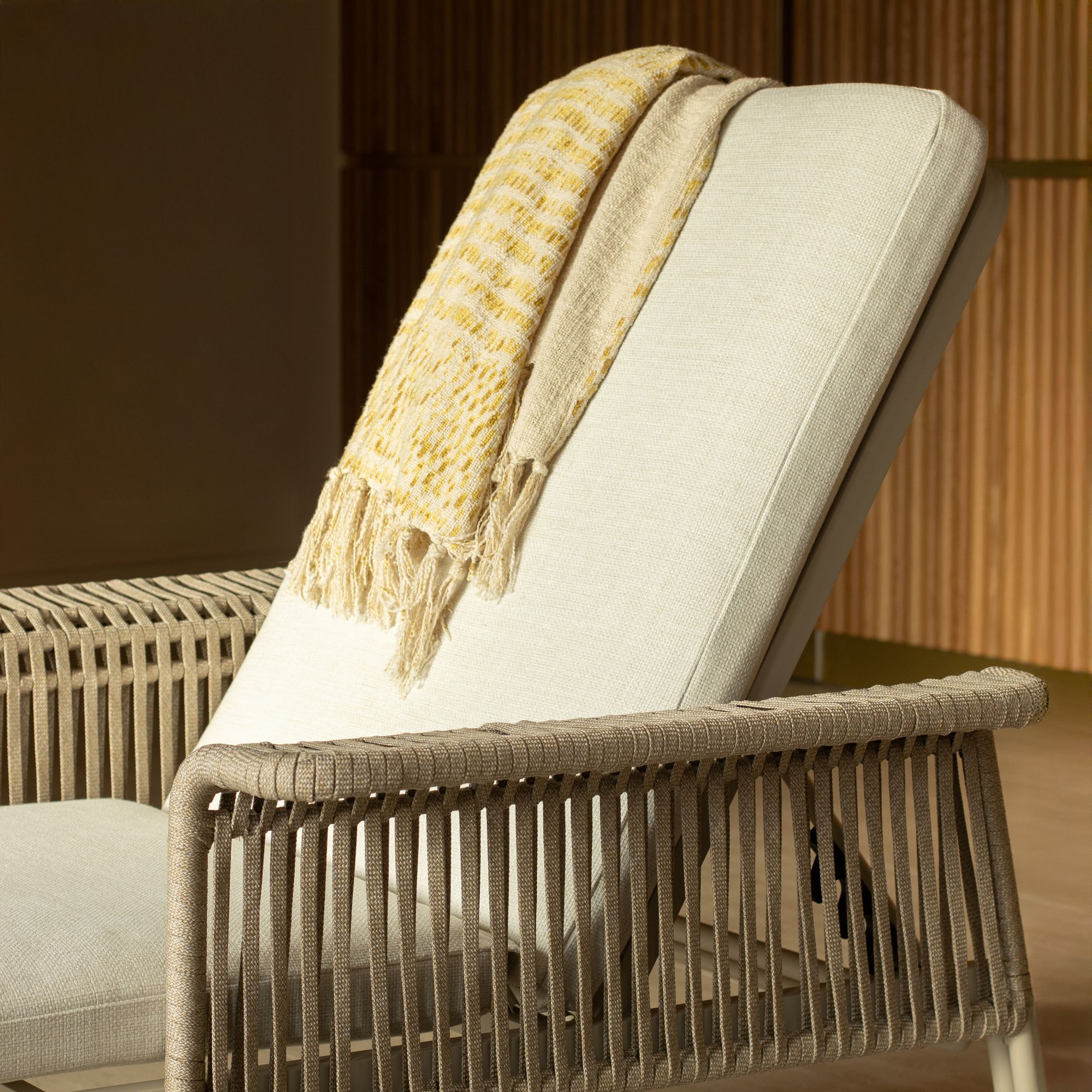 Lot de 2 chaises longues en aluminium beige FIGARI