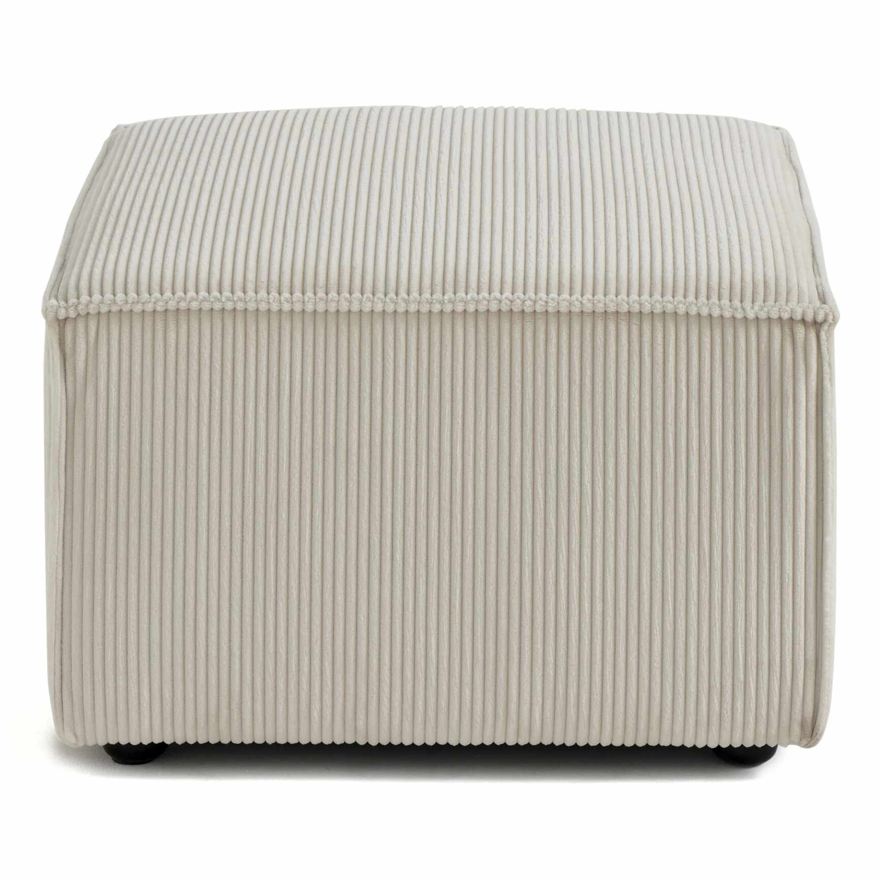 Arty - pouf d'appoint - en velours côtelé - Beige