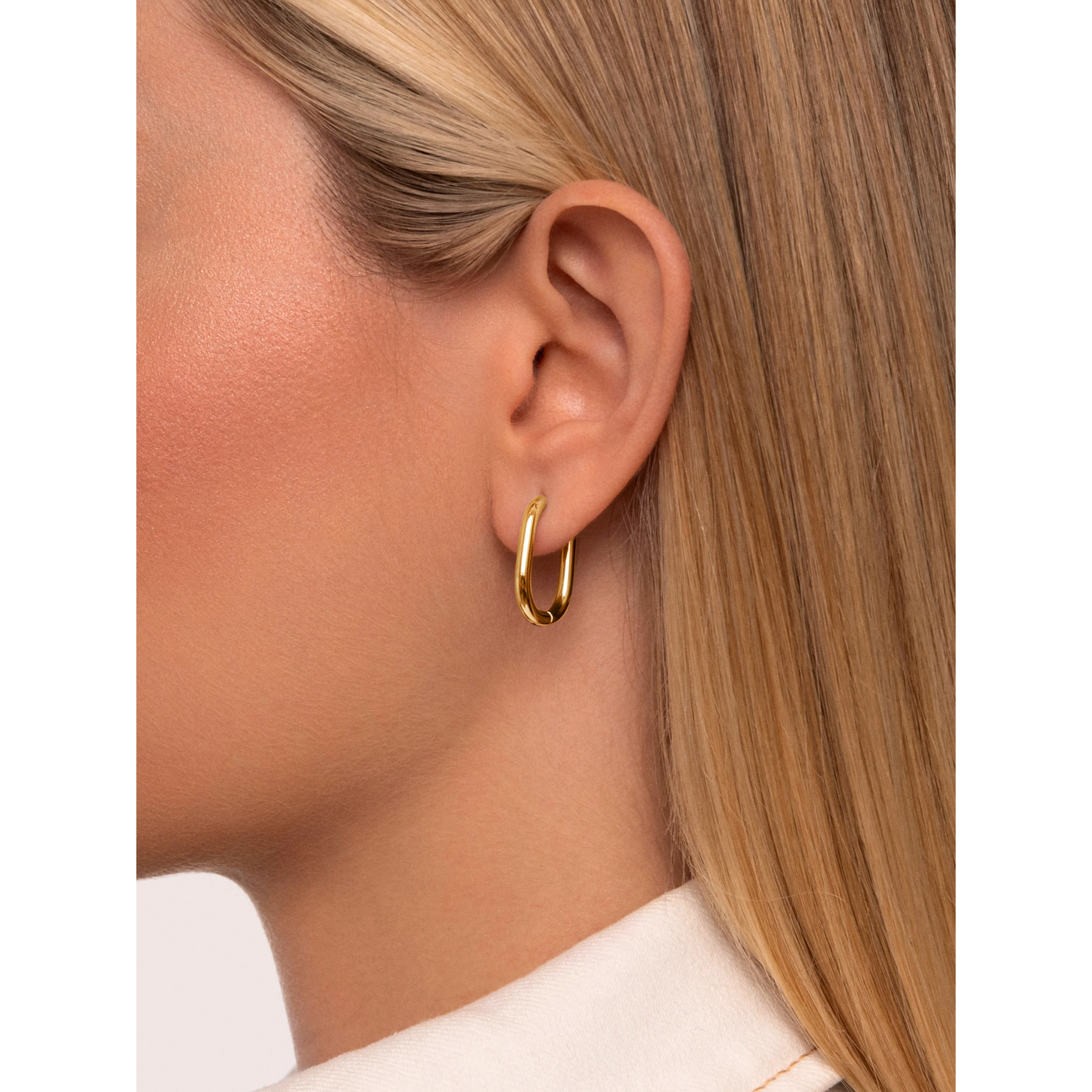 Orecchino Bossa in Acciaio Placcato Oro