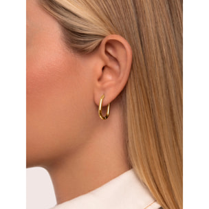 Orecchino Bossa in Acciaio Placcato Oro