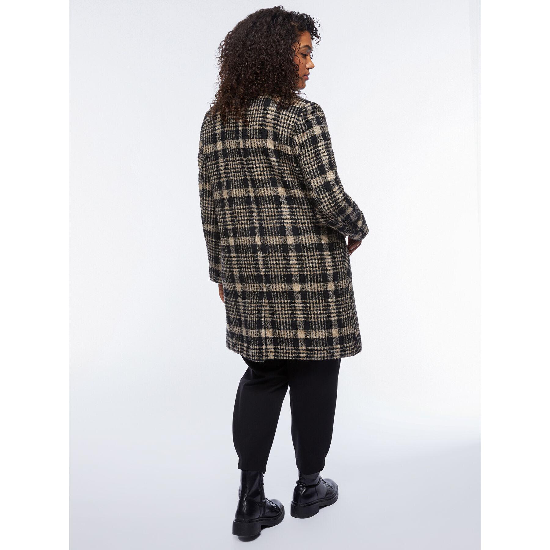 Fiorella Rubino - Cappotto check - Nero