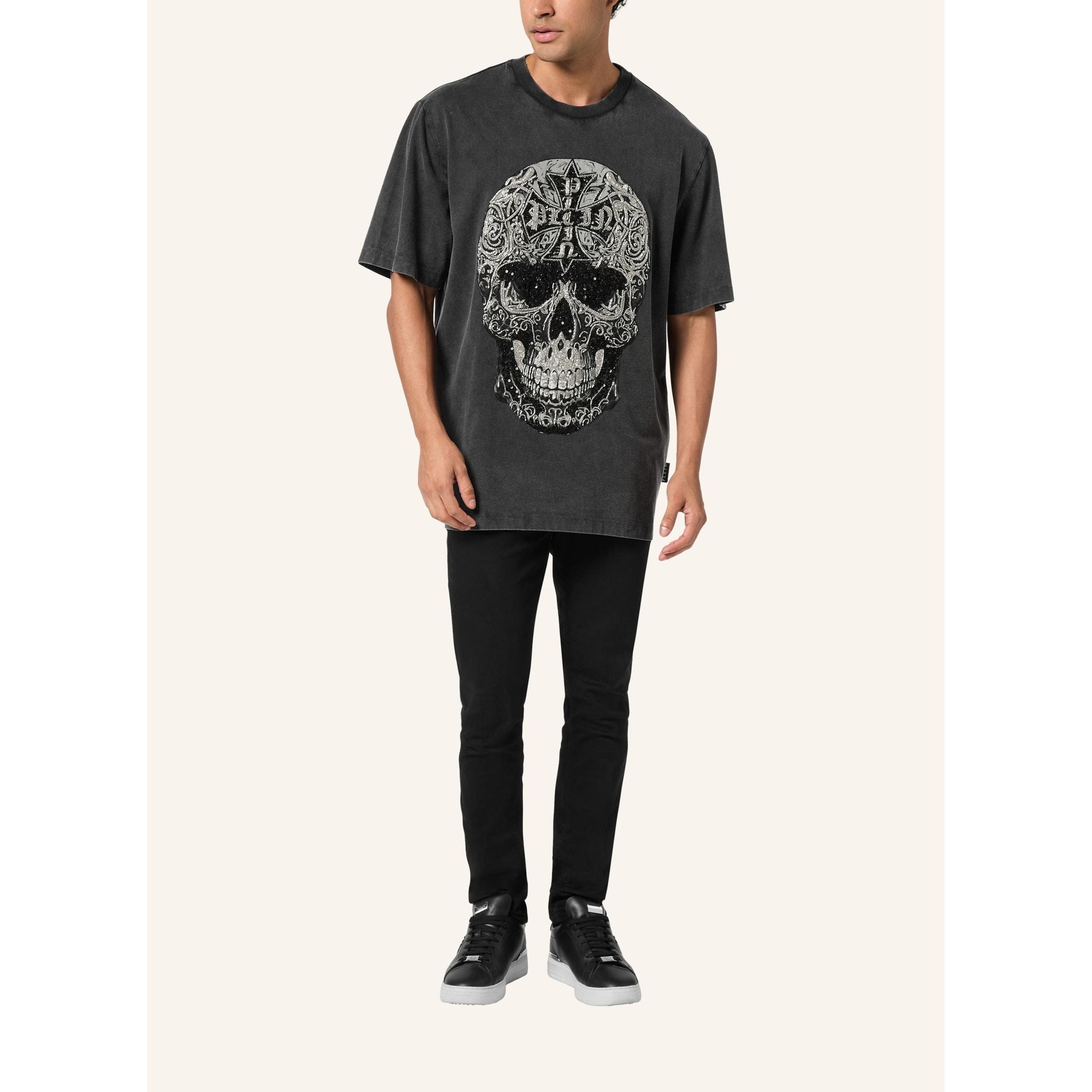PHILIPP PLEIN Camiseta Cuello Redondo Ss SKULL
