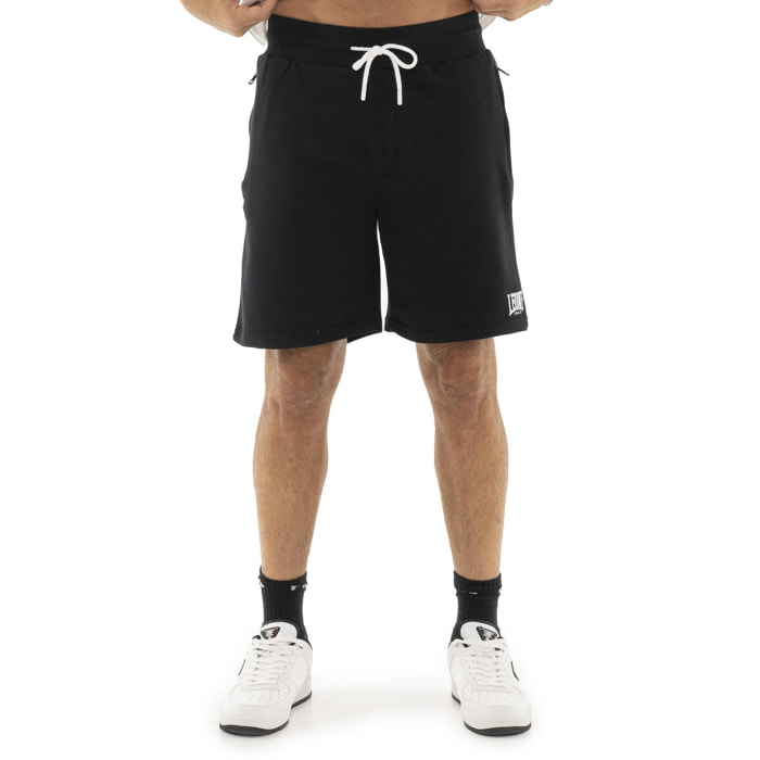 Bermuda uomo con zip e logo piccolo