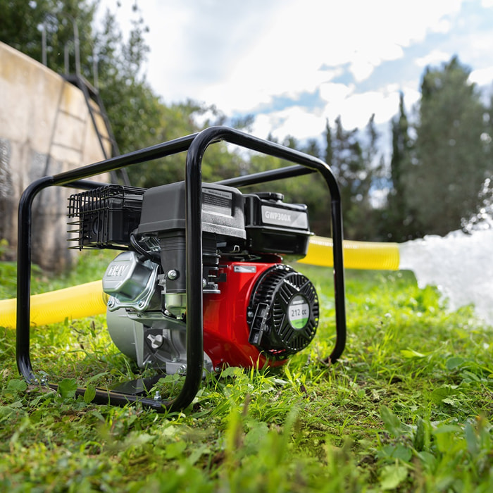 Motobomba para extraer y mover agua GWP300X, 212cc, 5,7cv, 5,5m3/h - 58m3/h - Greencut GWP300X