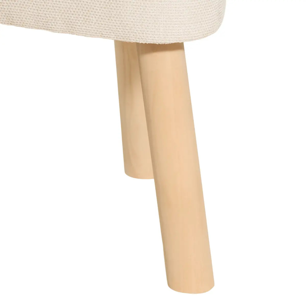 Tabouret "Thena" blanc ivoire