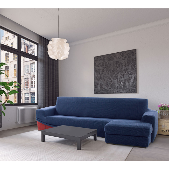 Funda para Chaise Longue derecho (visto de frente) brazo corto SÚPER ELÁSTICA modelo HELENA