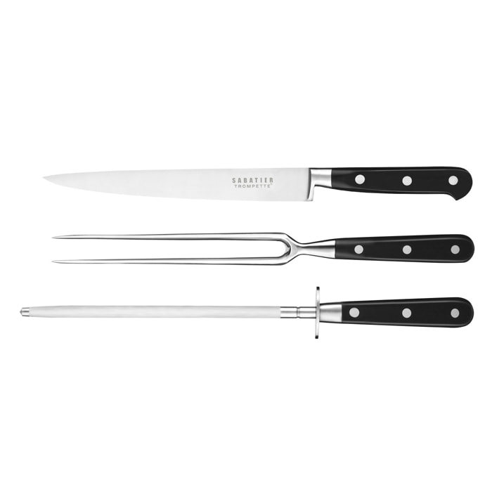 Sabatier Trompette - Set da intaglio in legno da 3 pezzi