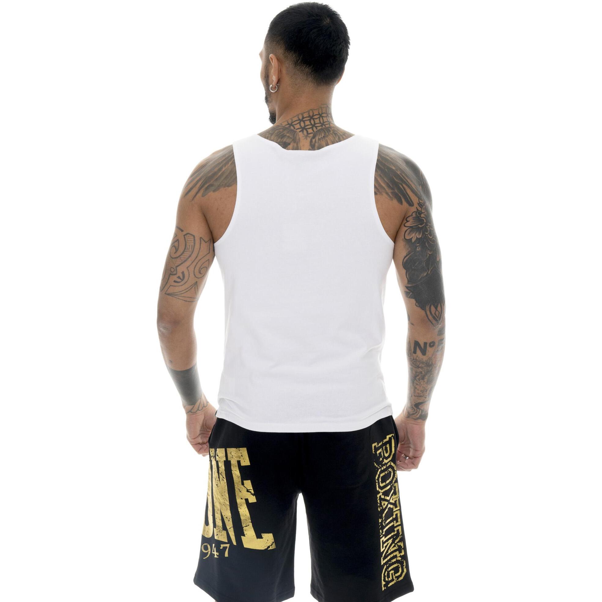 Camiseta de tirantes de hombre Leone Stripe Gold de algodón elástico