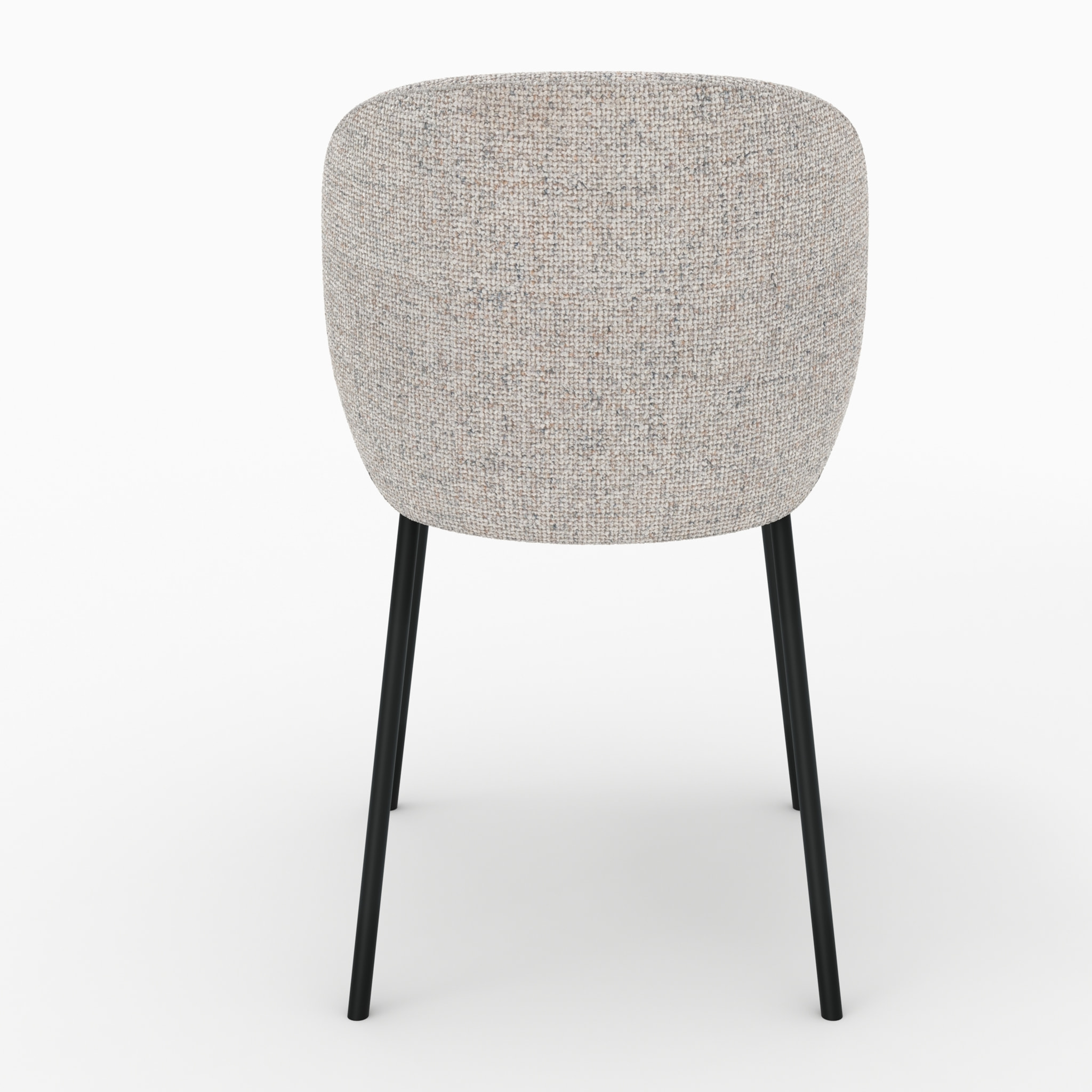 Lot de 2 chaises en tissu beige chiné - Adèle