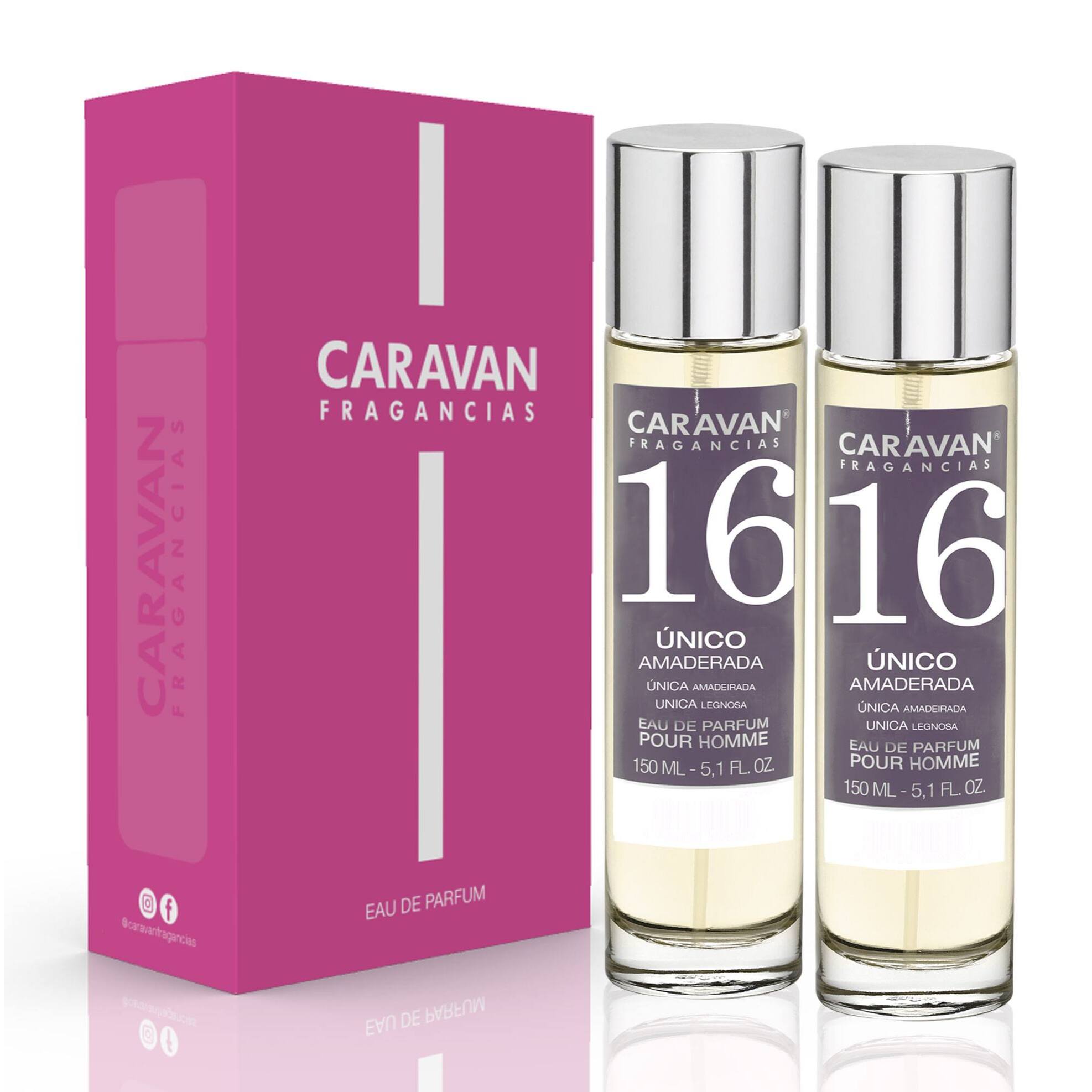 Caravan fragancias - caja de regalo con 2 perfumes nº16 de 150 ml, para hombre