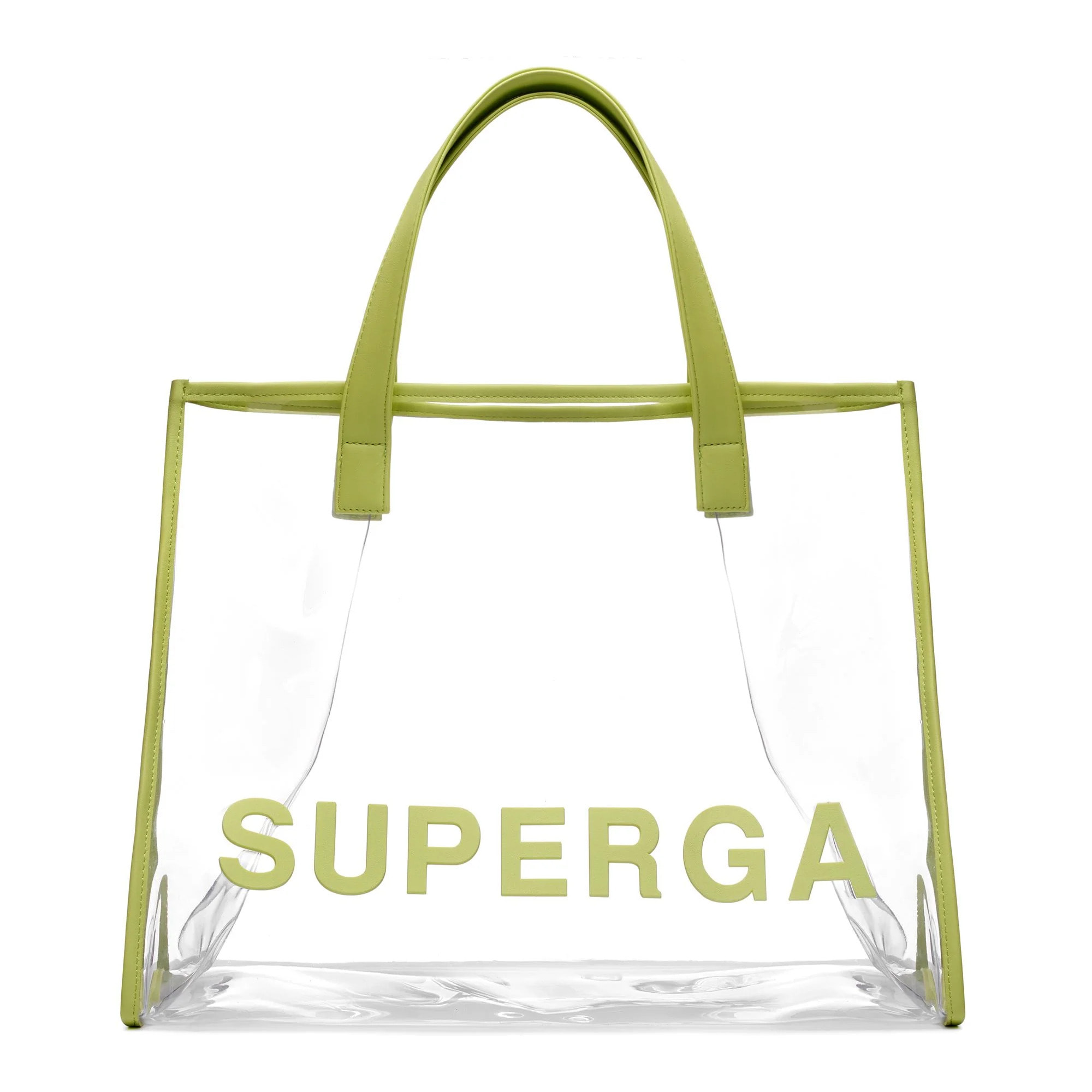 Borse Superga Donna Verde Transparent Shopping Bag