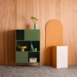 Buffet, meuble de rangement industriel métal 6 compartiments OKLAHOMA