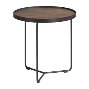 Mesa de rincón de Angel Cerda de nogal 50x50x50cm