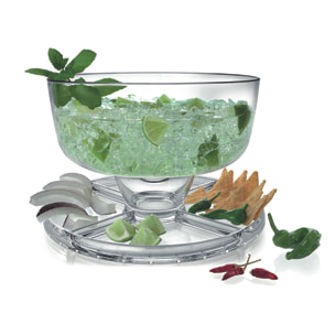 Présentoir avec cloche 4 en 1 Borgonovo – Palladio, Verre, Transparent