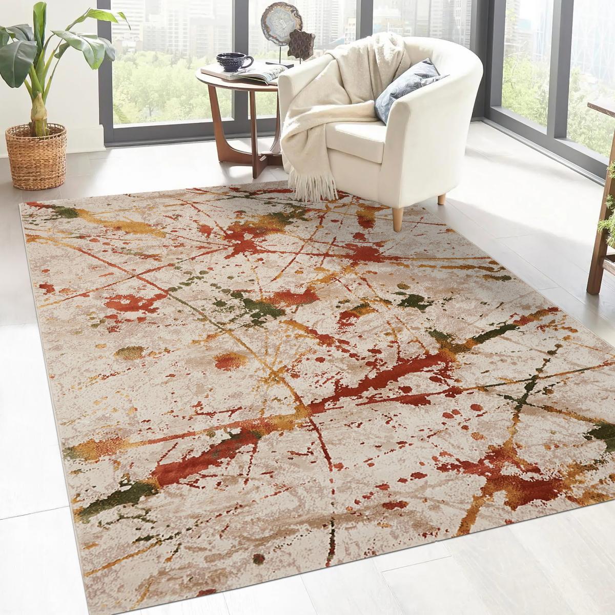 Tapis salon et chambre tissé motif ethnique BUBE