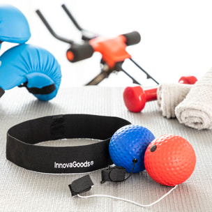 Pack Kit de Balles d’Entraînement et de Réflexe et Machine de Boxe Musicale Rechargeable InnovaGoods