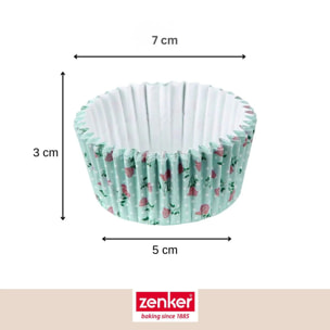 Lot de 50 moules à muffins en papier vintage 5 cm Zenker Smart Pastry