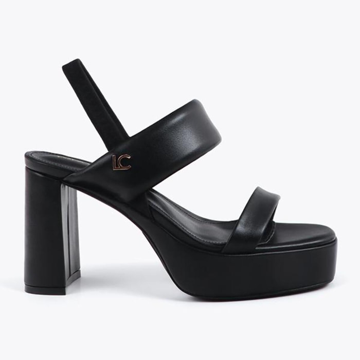 Sandalo con tacco e cinturini tricolore