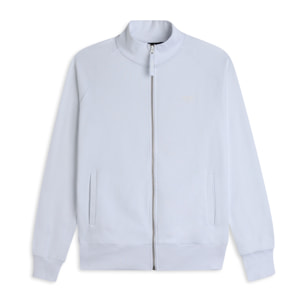 Felpa zip comfort fit con collo alto