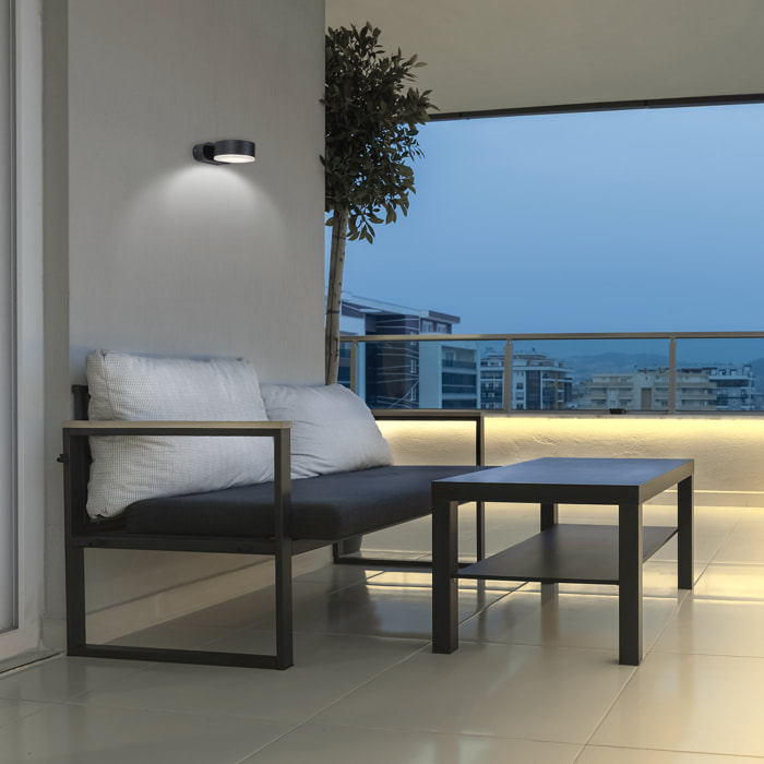 FORLIGHT Aplique IP54 Pale LED 10.5W Blanco Neutro 4000K Gris Urbano Iluminación Exterior Resistente y Eficiente