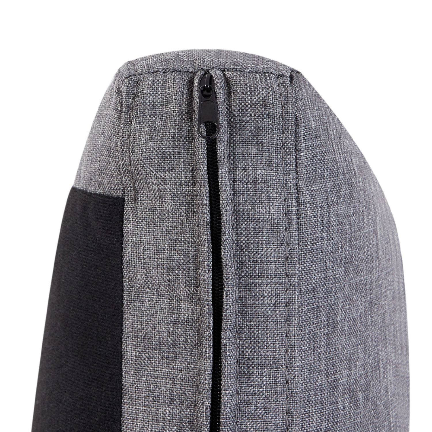 Canapé modulable 3 places + 1 pouf tissu gris AURIGA