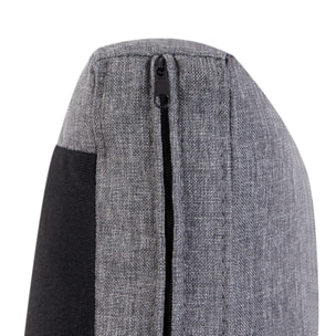 Canapé modulable 3 places + 1 pouf tissu gris AURIGA