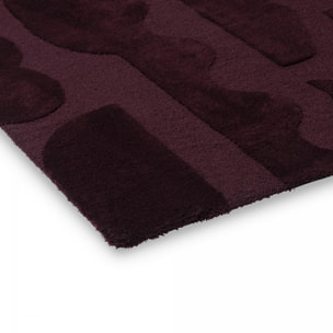 Tapis salon et chambre tufté en laine motif géométrique QUIKA