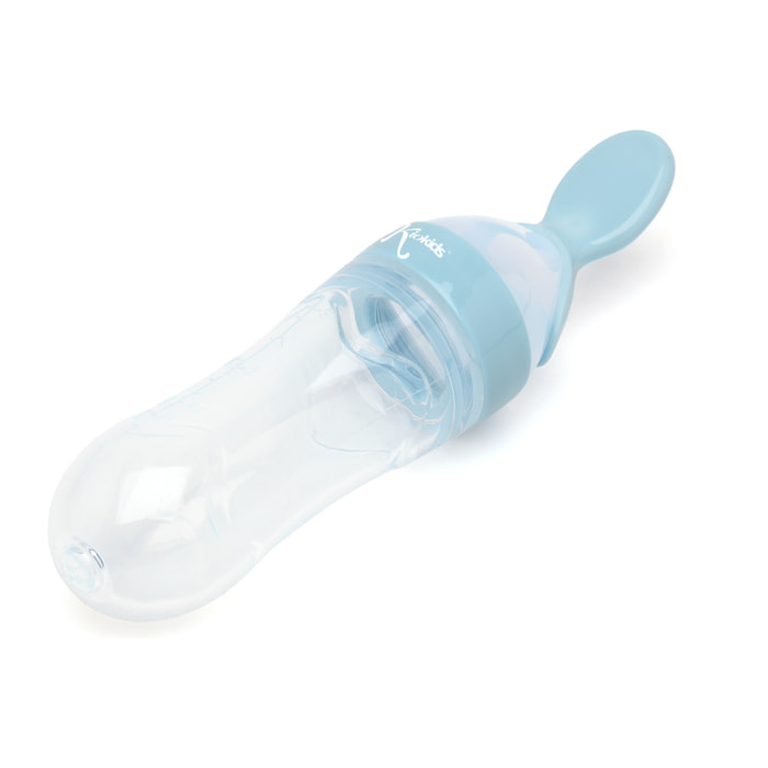 CUCHARA ALIMENTADORA PARA BEBÉS AZUL CLARO