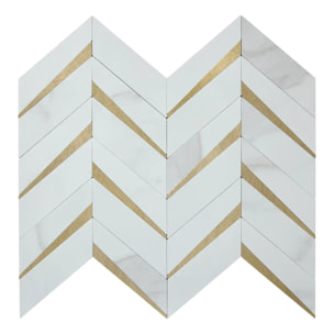 Lot de 2 stickers muraux Mina 31x31cm chevrons blancs