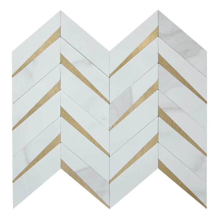 Lot de 2 stickers muraux Mina 31x31cm chevrons blancs