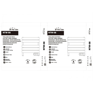 Sèche-serviettes électrique compact noir 100W