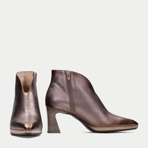 Botin Atlanta Taupe metalizado 7 cm