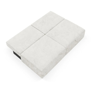 ELIOR - Canapé 3 places convertible en velours beige